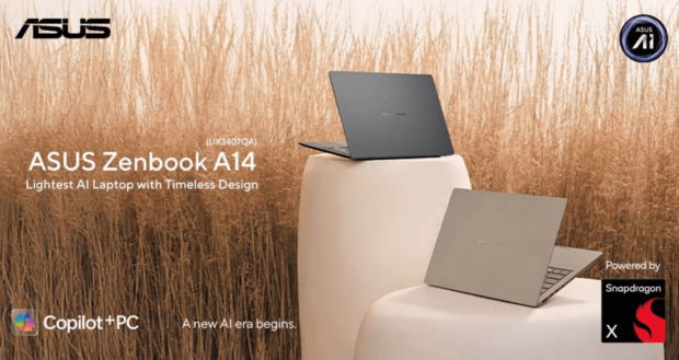 ASUS Zenbook A14: The lightest Zenbook AI laptop is in the Philippines
