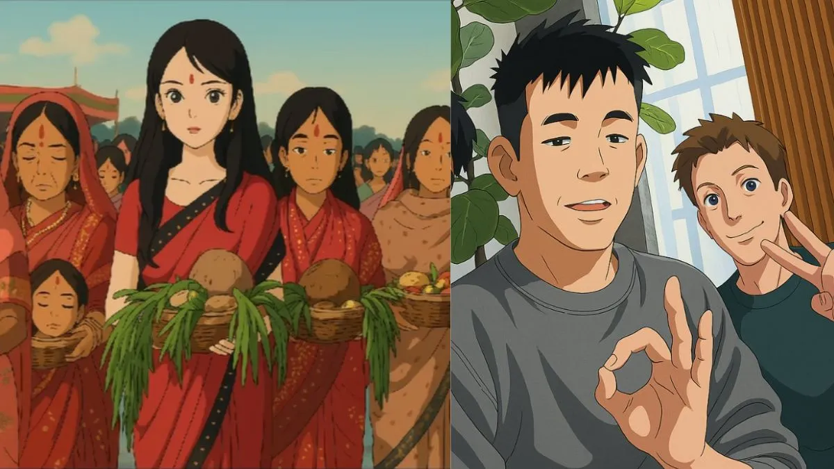 Ghibli Trend Goes Wrong: ChatGPT’s AI-Generated Viral Blunders Shock Internet; Extra Fingers To Chhath Puja Image